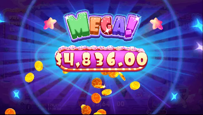 Pesan yang menunjukkan batas kemenangan maksimum di Sugar Rush.